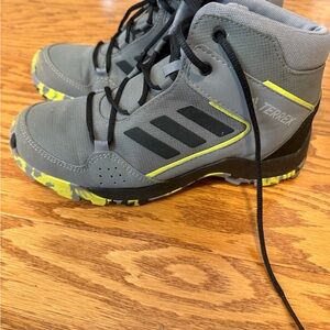 Adidas Terrex Kids' Gray and Yellow Hiking Shoes